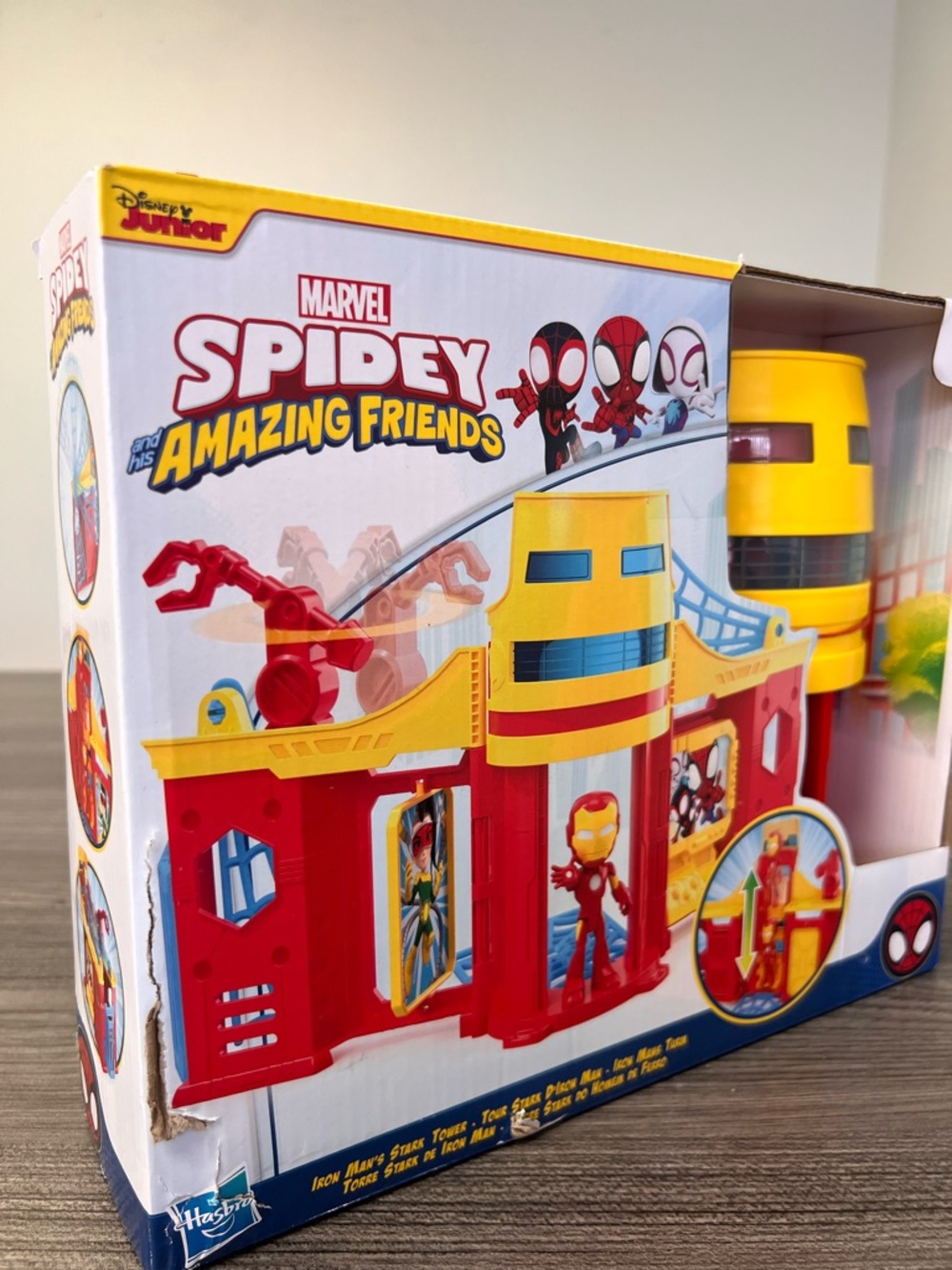 Marvel Spidey and His Amazing Friends Iron Man Stark Tower Playset - New